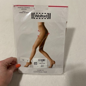 Wolford Luxe 9 Control Top Tights Fairly Light‎ Size XS NWT